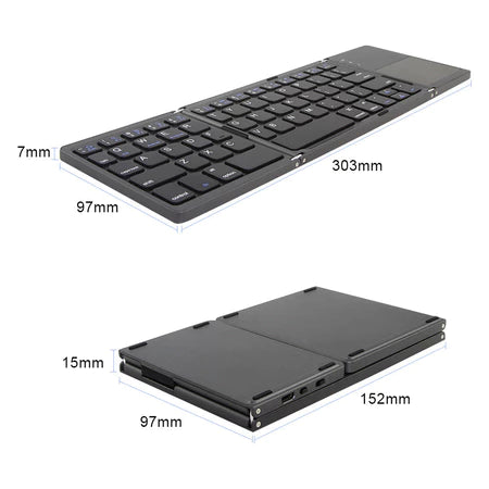 Teclatam™ Teclado Inalámbrico Plegable y Viajero